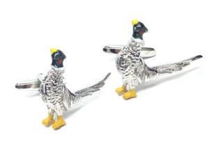 Enamelled Pheasant Cufflinks