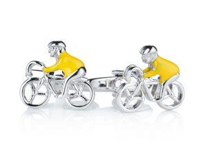 Yellow Jersey Racing Cyclist Cufflinks
