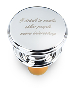 Silverplated Bottle Stopper I drink to make people more interesting