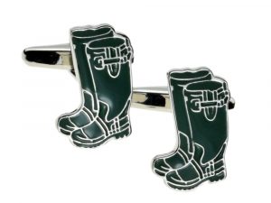Green Wellies Cufflinks