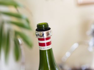 Set of 4 Bottle Collars Silverplated