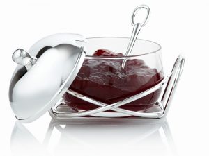 Preserve Dish, Spoon & Rack Silverplated