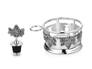 Antique Finish Silverplated Coaster with Cork