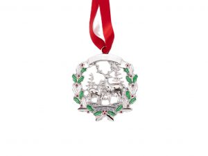 Deer & Holly Hanging Decoration