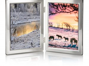 Geneva Silverplated Double Photoframe 5 x 7in