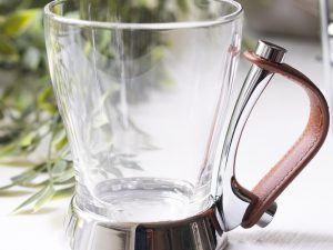 Stainless Steel/Leather Hot Drinks Cup